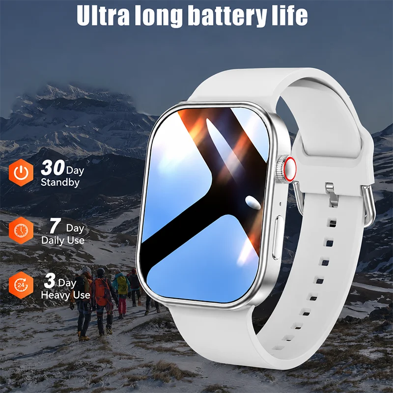 New Full-Touch High-Definition Men'S and Women'S Sports Smartwatch Features Wireless Dialing, Answering Calls, Motion Tracking, Music Control. The Stylish Smartwatch Is Compatible with Android and Iphone