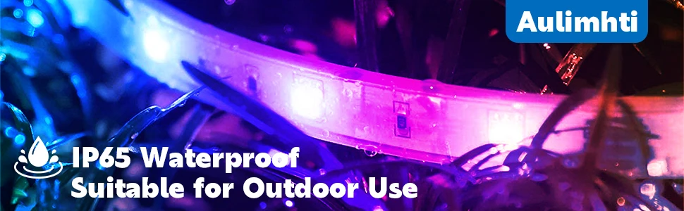 Outdoor Waterproof LED Strip Lights,50Ft Music Sync RGB IP65 Led Lights with App Control and Remote,Color Changing Waterproof Led Rope Lights for Outdoor,Balcony,Roof,Garden,Stairs Party