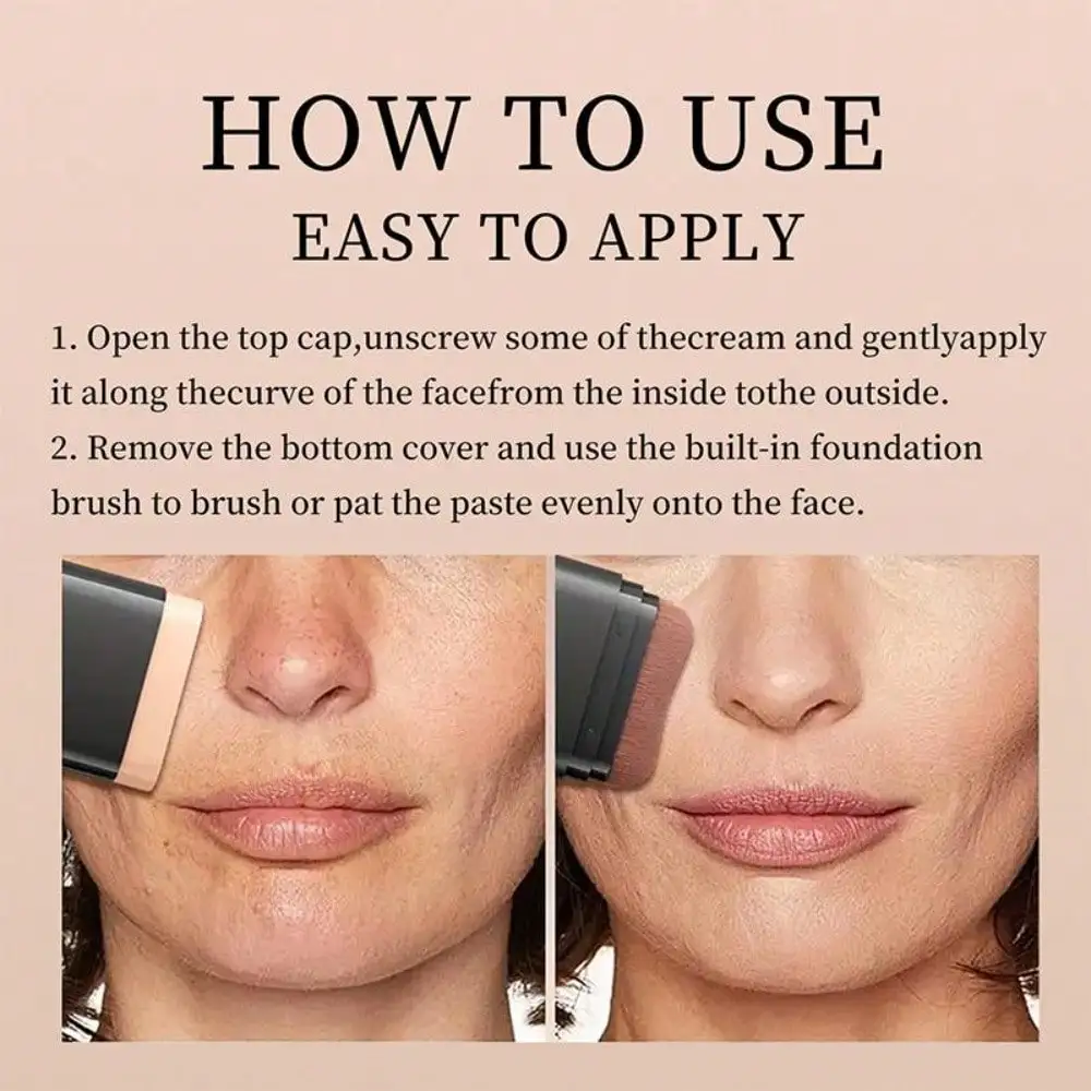 2 In 1 Waterproof ConcealingFoundation Stick ForSweat Resistance, StrongDark Circle Coverage,Natural Makeup Feel,Portable Design,Multi-ColorOptions, PerfectCosmetic Gift Long Lasting Concealer FaceConcealer Concealer Foundation