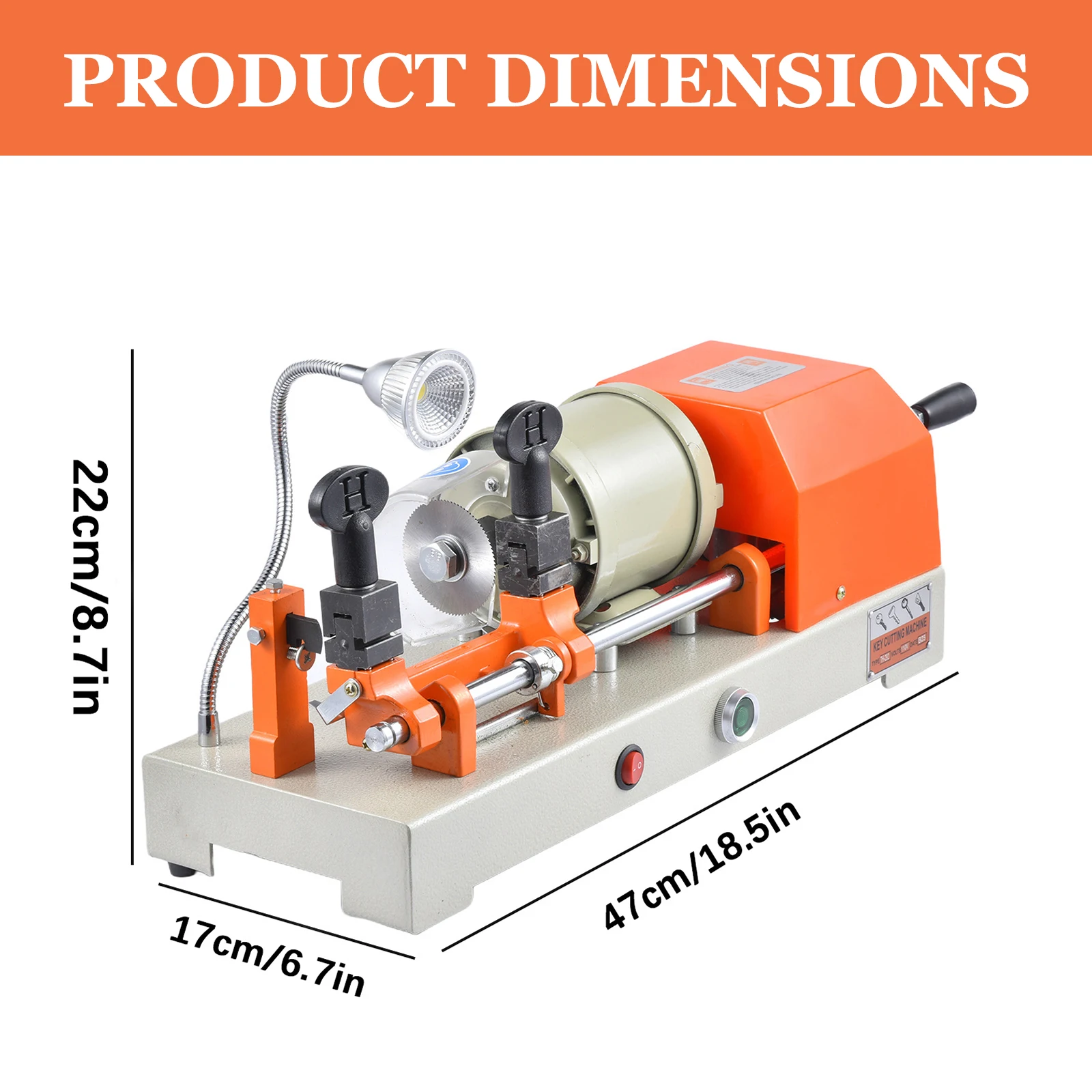 120W Key Duplicator 110V-120V Key Copier Machine Multifunctional Door Electric Metal Cutter Tool Duplicate Equipment for Hardware Stores