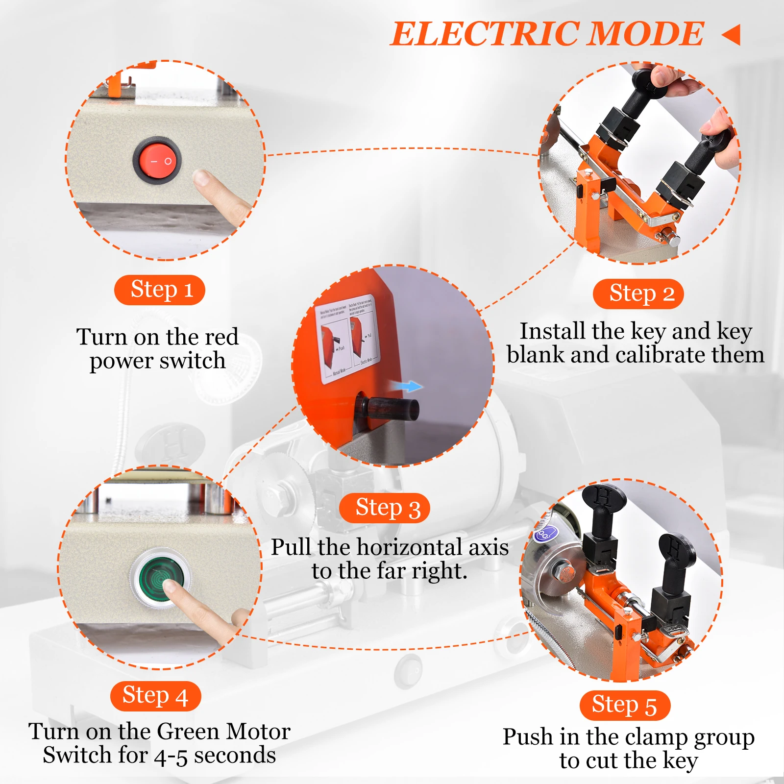120W Key Duplicator 110V-120V Key Copier Machine Multifunctional Door Electric Metal Cutter Tool Duplicate Equipment for Hardware Stores