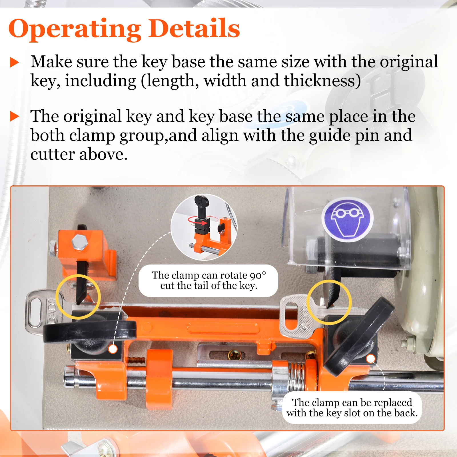 120W Key Duplicator 110V-120V Key Copier Machine Multifunctional Door Electric Metal Cutter Tool Duplicate Equipment for Hardware Stores