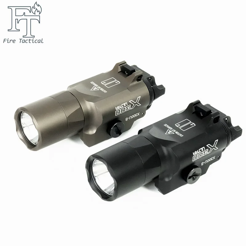 Tactical Metal SF X300U-B X300UB X300 Flashlight 1000LM LED White Light Strobe Hunting Tools Hanging Scout Light Fit 20mm Rail