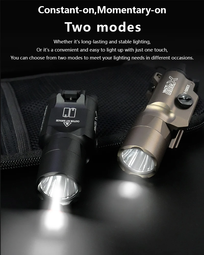 Tactical Metal SF X300U-B X300UB X300 Flashlight 1000LM LED White Light Strobe Hunting Tools Hanging Scout Light Fit 20mm Rail