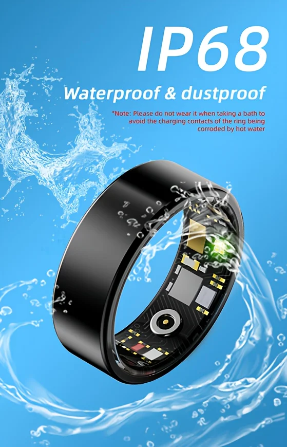 2026 Upgraded Smart Rings for Men Women, Health Monitoring Ring, Fitness Tracker with Sport Mode, Pedometer, Sleep, Step, IP68 Fitness Ring, Outdoor Activity Tracker Ring for Android for IPhone - Gifts for Him/Her
