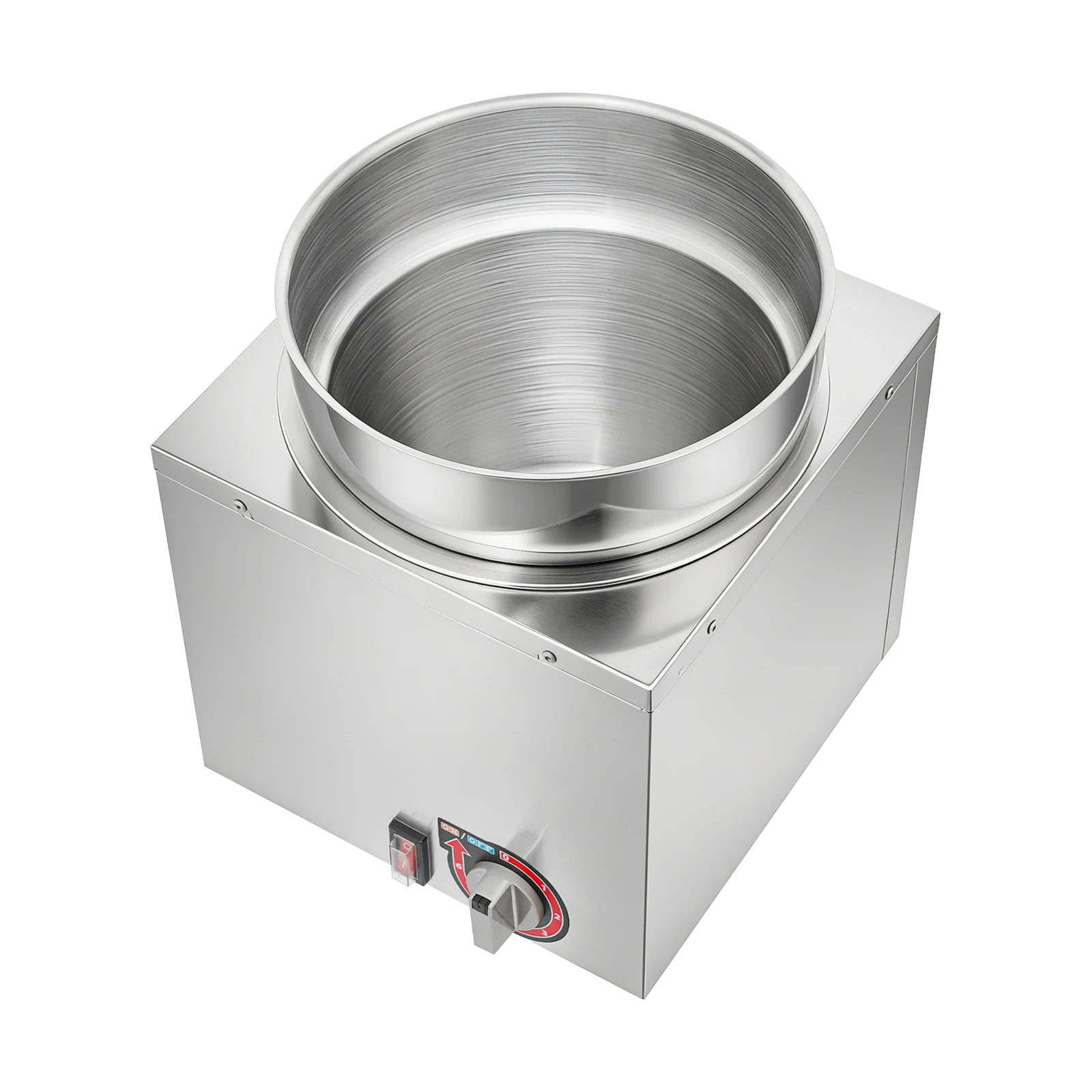 Commercial Cheese Warmer 1.85 Gal, Stainless Steel Cheese Dispenser with Pump & 6 Temp Settings for Food Truck Restaurant