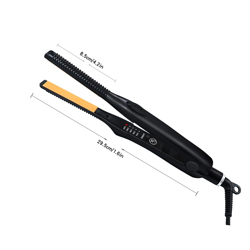 Mini Teddy Wave Hair Straightener Thin Pencil Flat Iron Titanium Professional Salon Hair Curler for Short Hair