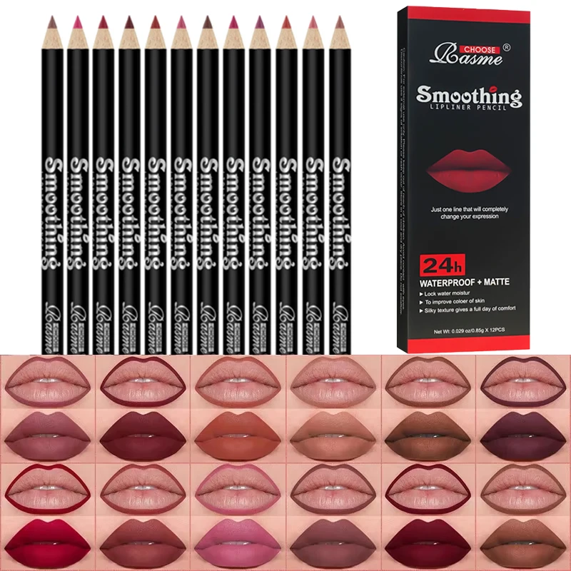 36Color Matte Lip Liner Pencil Set, Long Lasting Waterproof Smooth Lip Liners, Velvet Lip Pencils for Lips Makeup, Nude Red Brown Lip Liner Kit for Women Daily Party Cosmetics