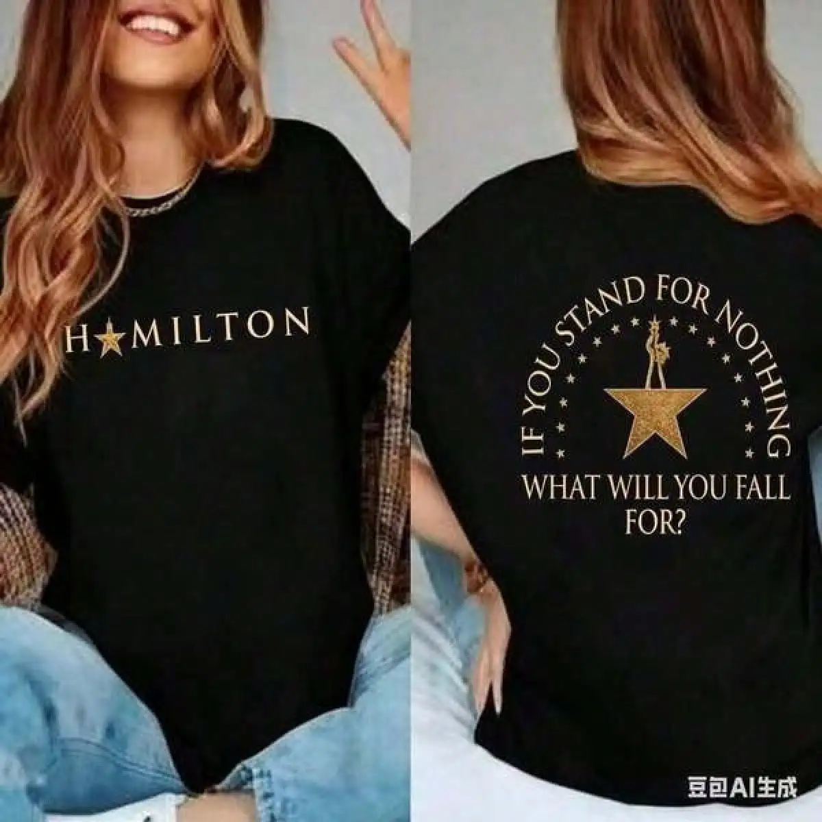 T Shirt Print ,Graphic-Cotton Tees Size Plus,LeisureHamilton Musical Shirt, Hamilton Gift, Hamilton Gift, Alexander Hamilton, Fan Shirt, American Musical Gift, Hamilton MerchPure Cotton-Summer Tops Simple Graphic Print Tee, Casual Mother's Day Gift
