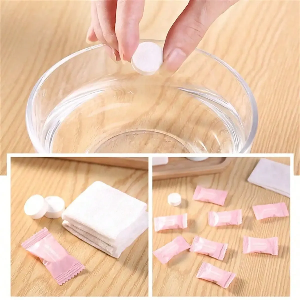 100pcs Compressed Face Towels, Disposable Compressed Towels, Portable Cleansing Wet Wipes, Soft Travel Face Towels, Portable Compressed Towels, Outdoor Camping Wet Wipes And Toilet Paper, Suitable For Outdoor Camping And Hiking Face Cleaning, Ideal For Ca