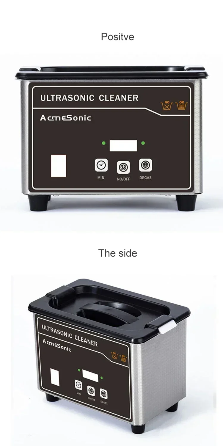 US 110V Portable Ultrasonic Cleaner, Stainless Steel Sonic Cleaning Machine for Jewelry, Eyeglasses, Dentures, Watches & Small Parts