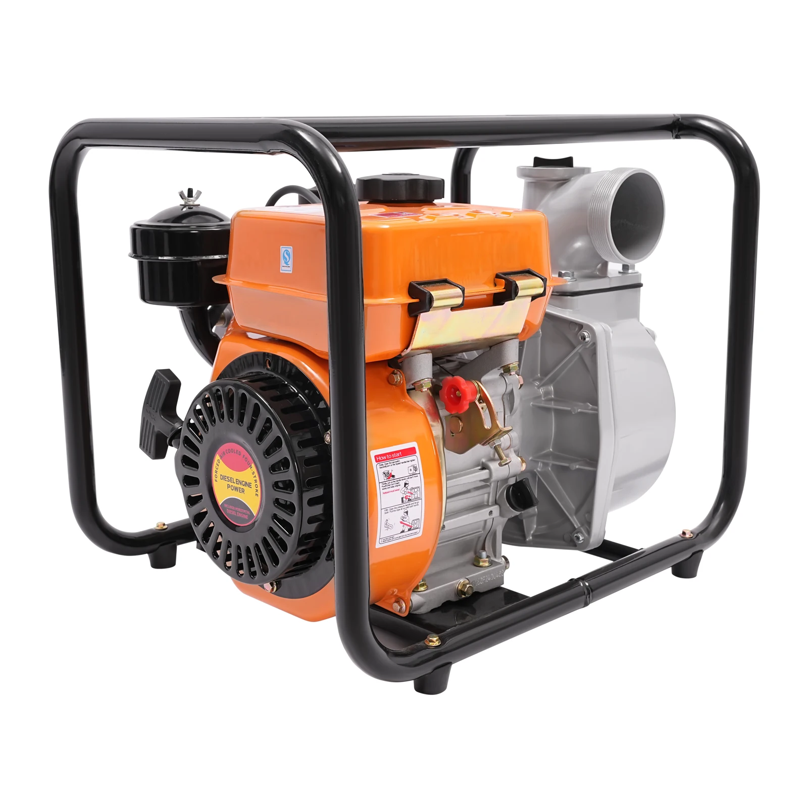 4-Strok Water Pump Diesel Water Transfer Pump with 4L Fuel Tank Diesel Water Pump Water Lifting & Drainage Equipment for Farm Garden Irrigation4-Strok Water Pump Diesel Water Transfer Pump with 4L Fuel Tank Diesel Water Pump Water Lifting & Drainage Equip