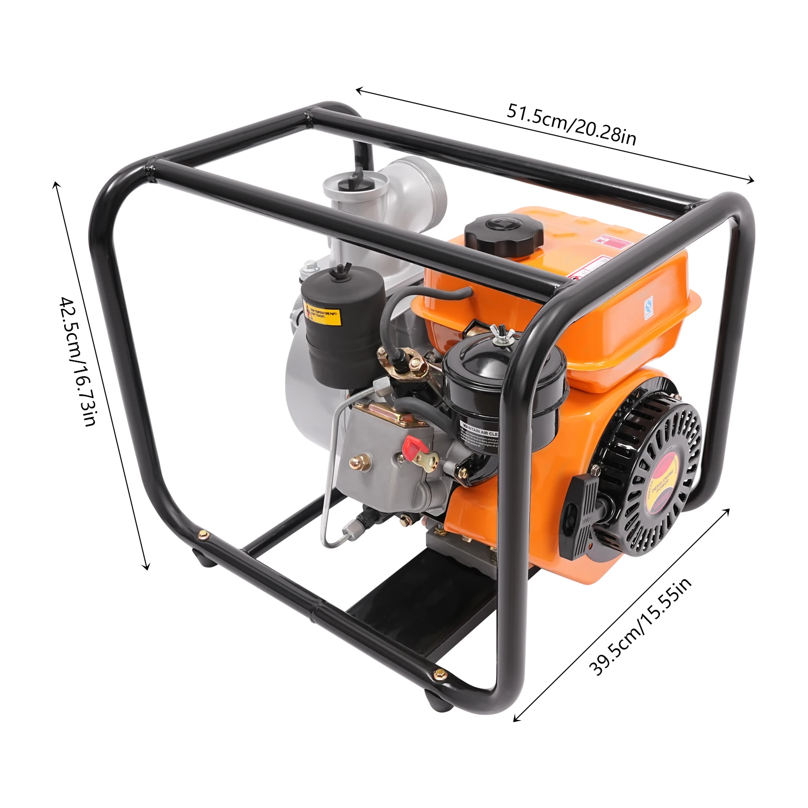 4-Strok Water Pump Diesel Water Transfer Pump with 4L Fuel Tank Diesel Water Pump Water Lifting & Drainage Equipment for Farm Garden Irrigation4-Strok Water Pump Diesel Water Transfer Pump with 4L Fuel Tank Diesel Water Pump Water Lifting & Drainage Equip