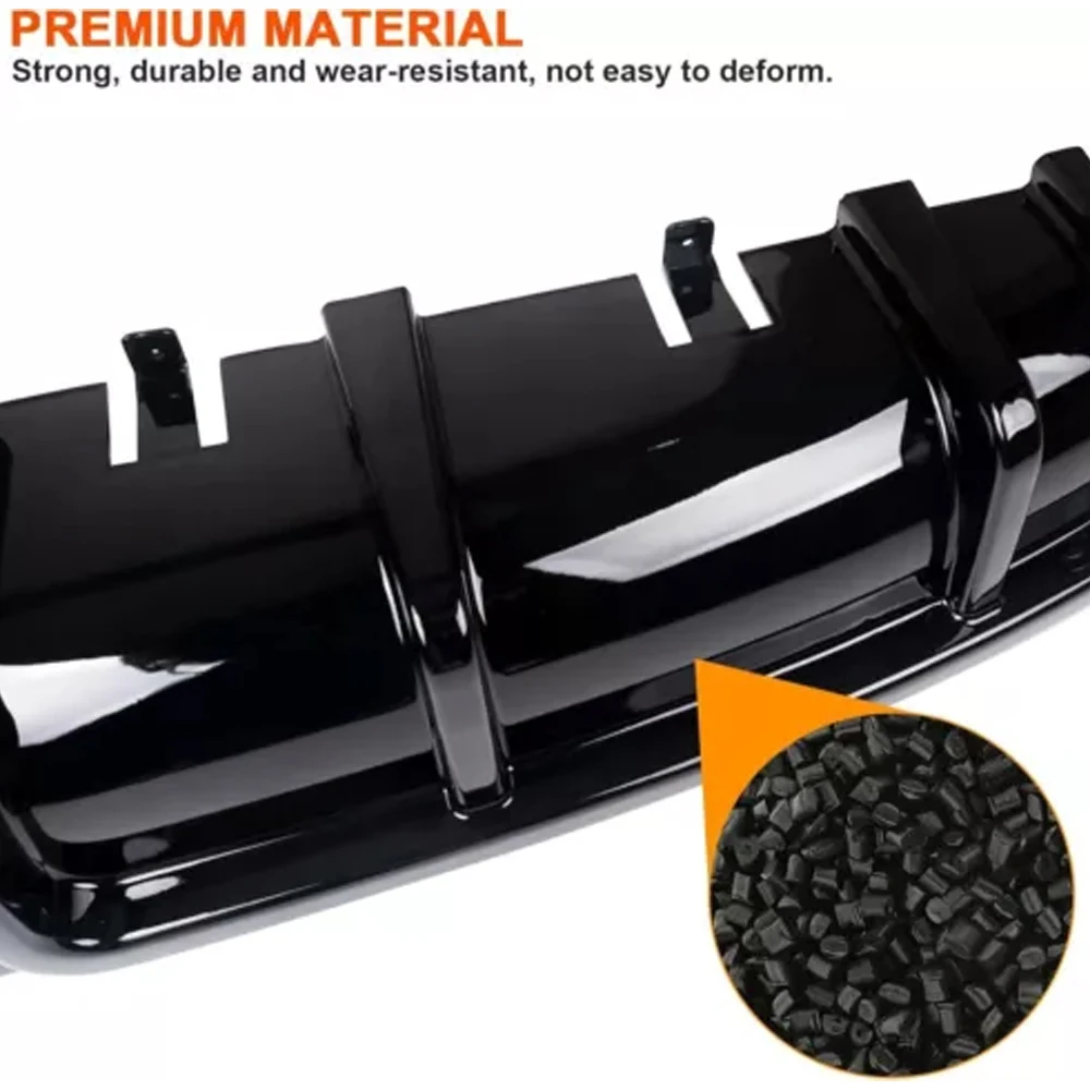 1Set Quality Car Rear Bumper Splitter Lip Diffuser Body Kit And LED Light For Honda Civic 2016-2022 10th 4Dr Sedan Spoiler Guard