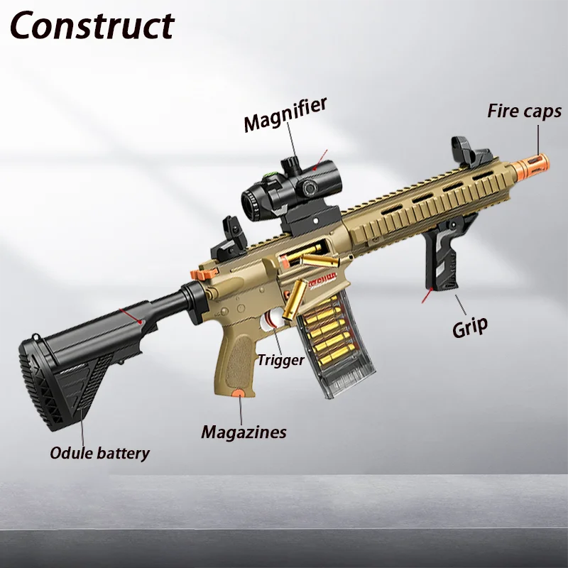 Creative toy gun, featuring stable shooting and balanced range and speed; the rechargeable design ensures long-lasting use, suit