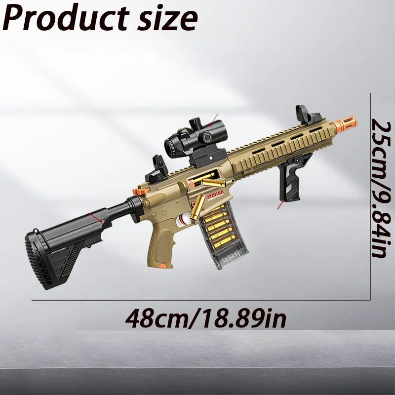 Creative toy gun, featuring stable shooting and balanced range and speed; the rechargeable design ensures long-lasting use, suit