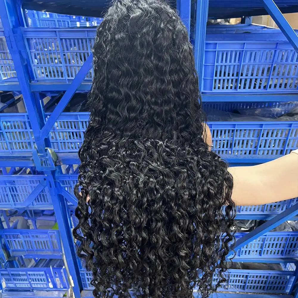 40 46 Inch 13x4 13x6 HD Lace Front Wig Deep Wave Frontal Wig Human Hair Brazilian Curly Lace Front Wigs For Women 300% Density