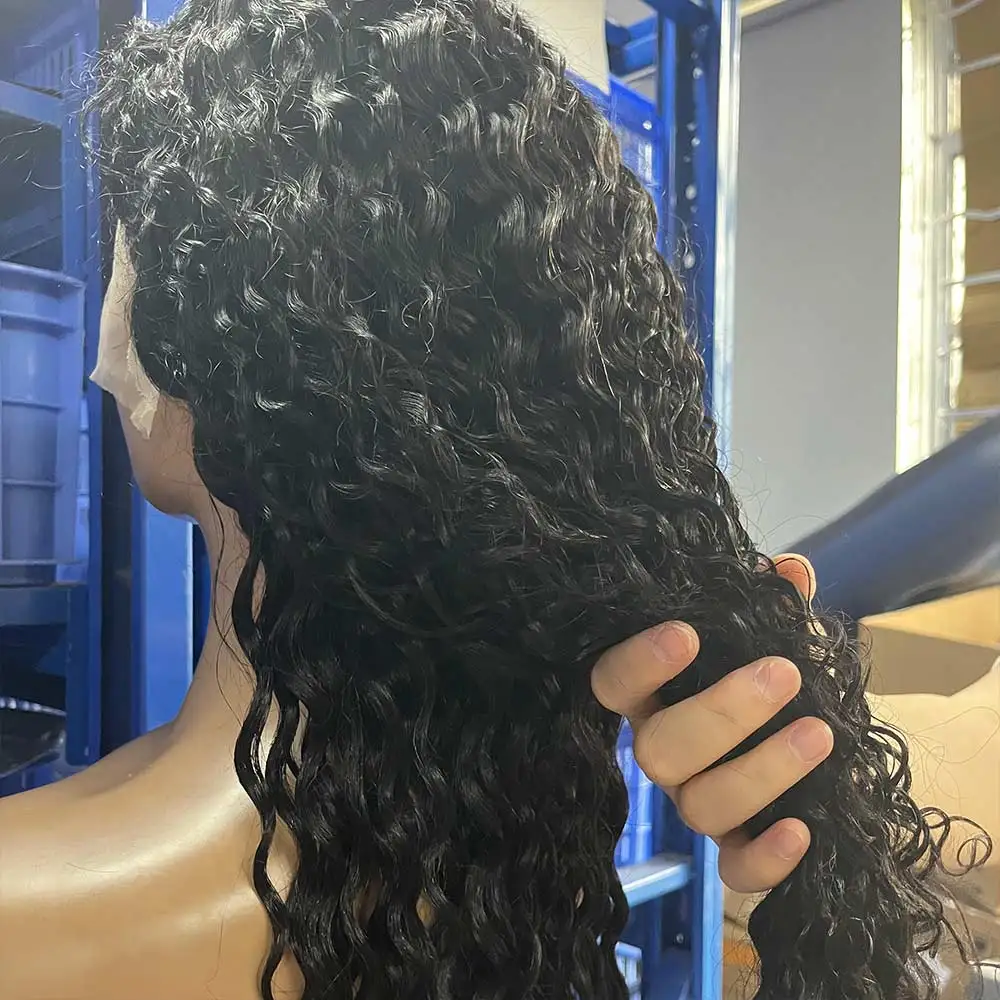 40 46 Inch 13x4 13x6 HD Lace Front Wig Deep Wave Frontal Wig Human Hair Brazilian Curly Lace Front Wigs For Women 300% Density