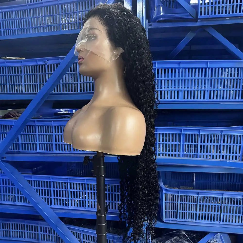 40 46 Inch 13x4 13x6 HD Lace Front Wig Deep Wave Frontal Wig Human Hair Brazilian Curly Lace Front Wigs For Women 300% Density