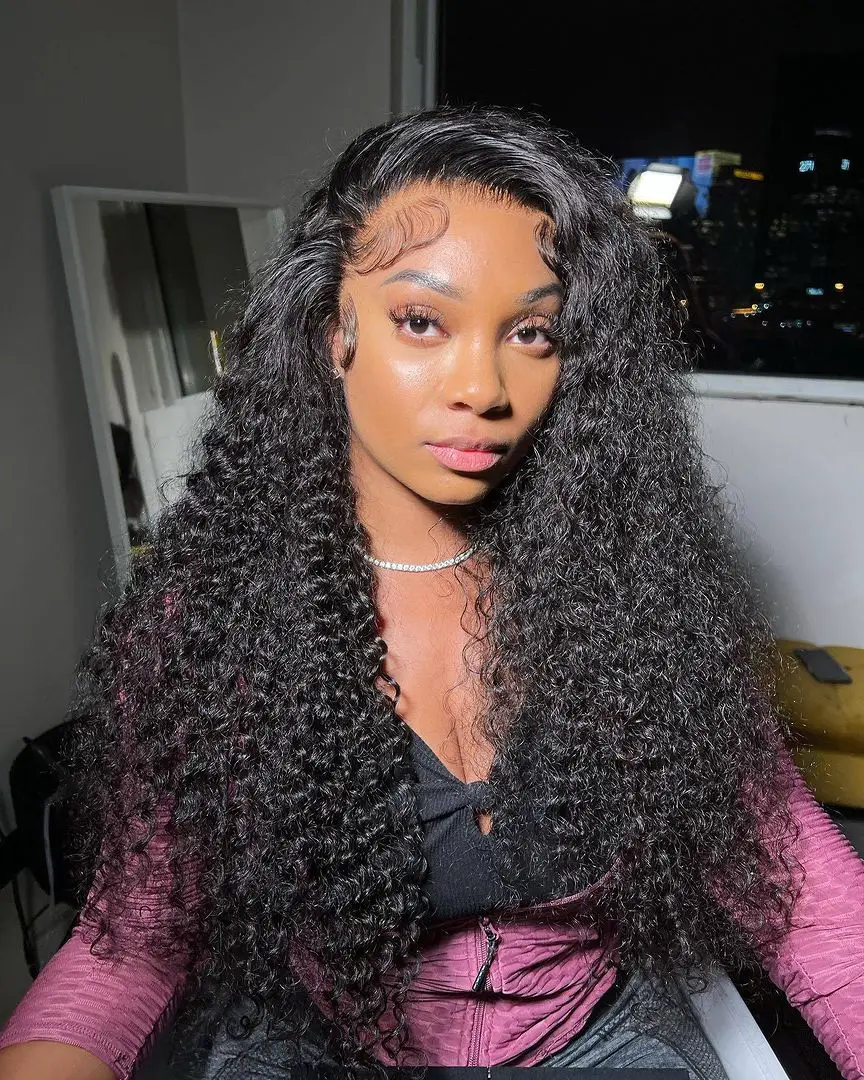 40 46 Inch 13x4 13x6 HD Lace Front Wig Deep Wave Frontal Wig Human Hair Brazilian Curly Lace Front Wigs For Women 300% Density