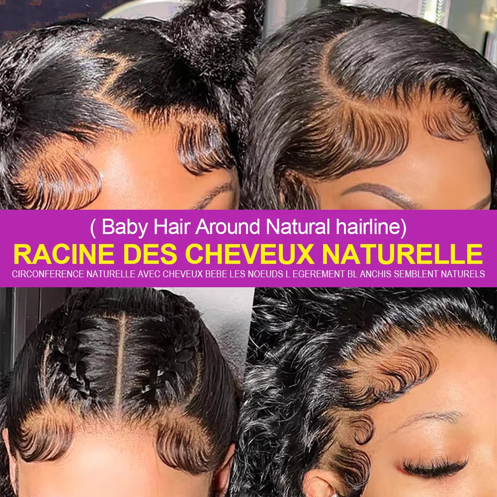 40 46 Inch 13x4 13x6 HD Lace Front Wig Deep Wave Frontal Wig Human Hair Brazilian Curly Lace Front Wigs For Women 300% Density