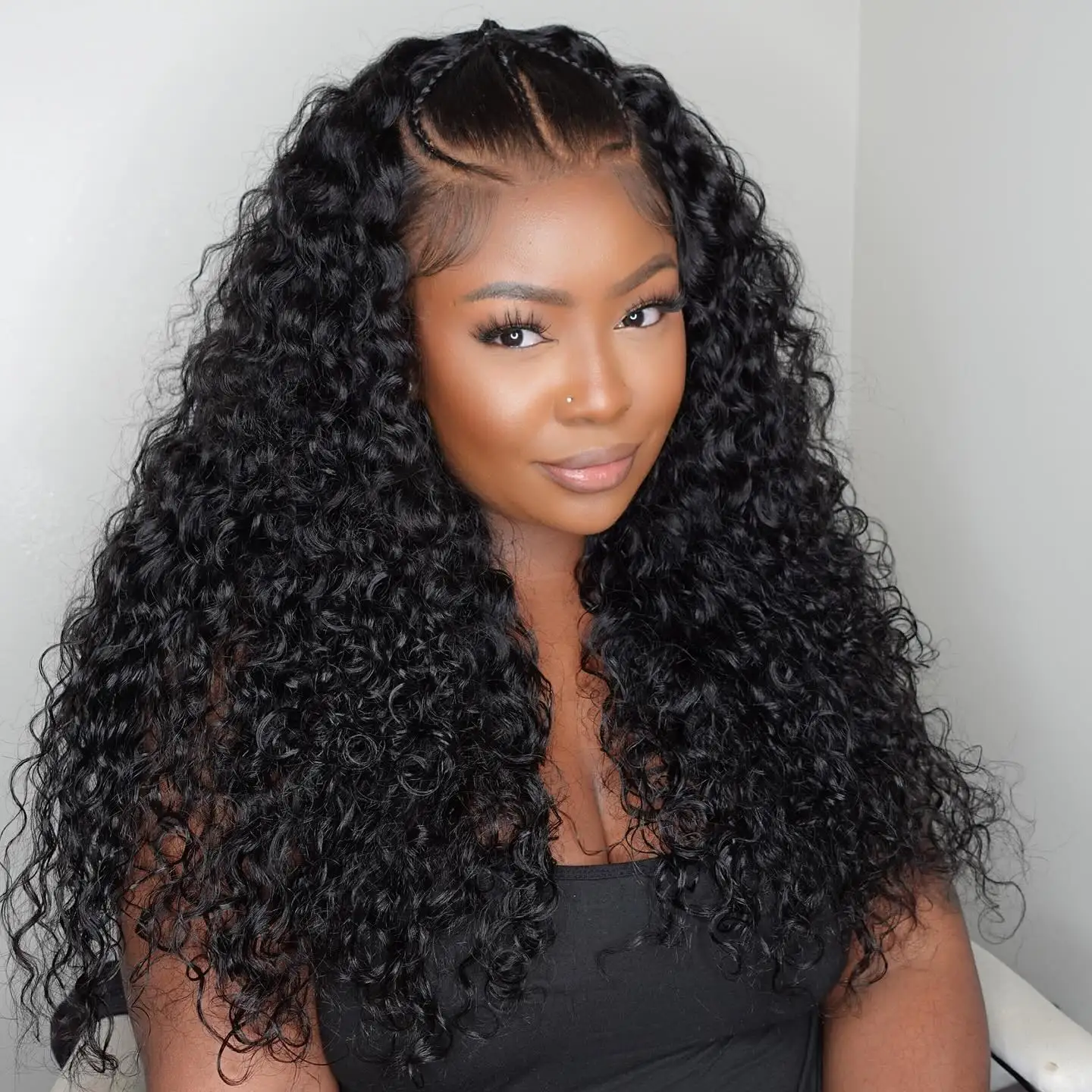 40 46 Inch 13x4 13x6 HD Lace Front Wig Deep Wave Frontal Wig Human Hair Brazilian Curly Lace Front Wigs For Women 300% Density