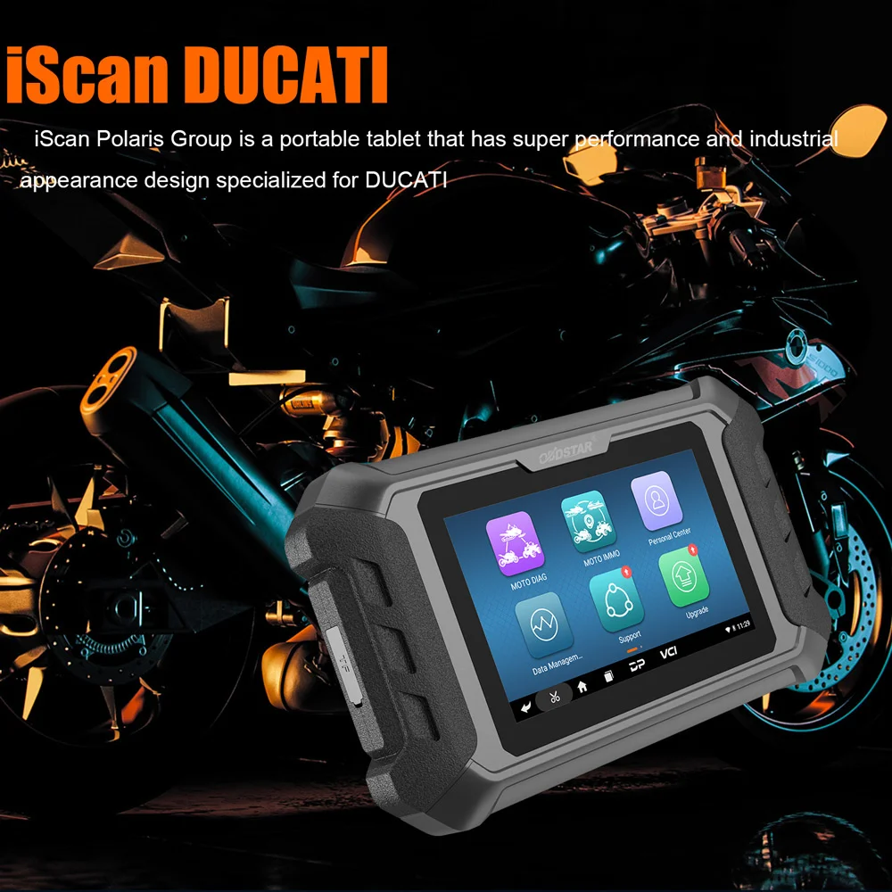 OBDSTAR iScan for DUCATI Motorcycle Diagnostic Tool Support IMMO Programming/ Diagnose / Cluster Calibration