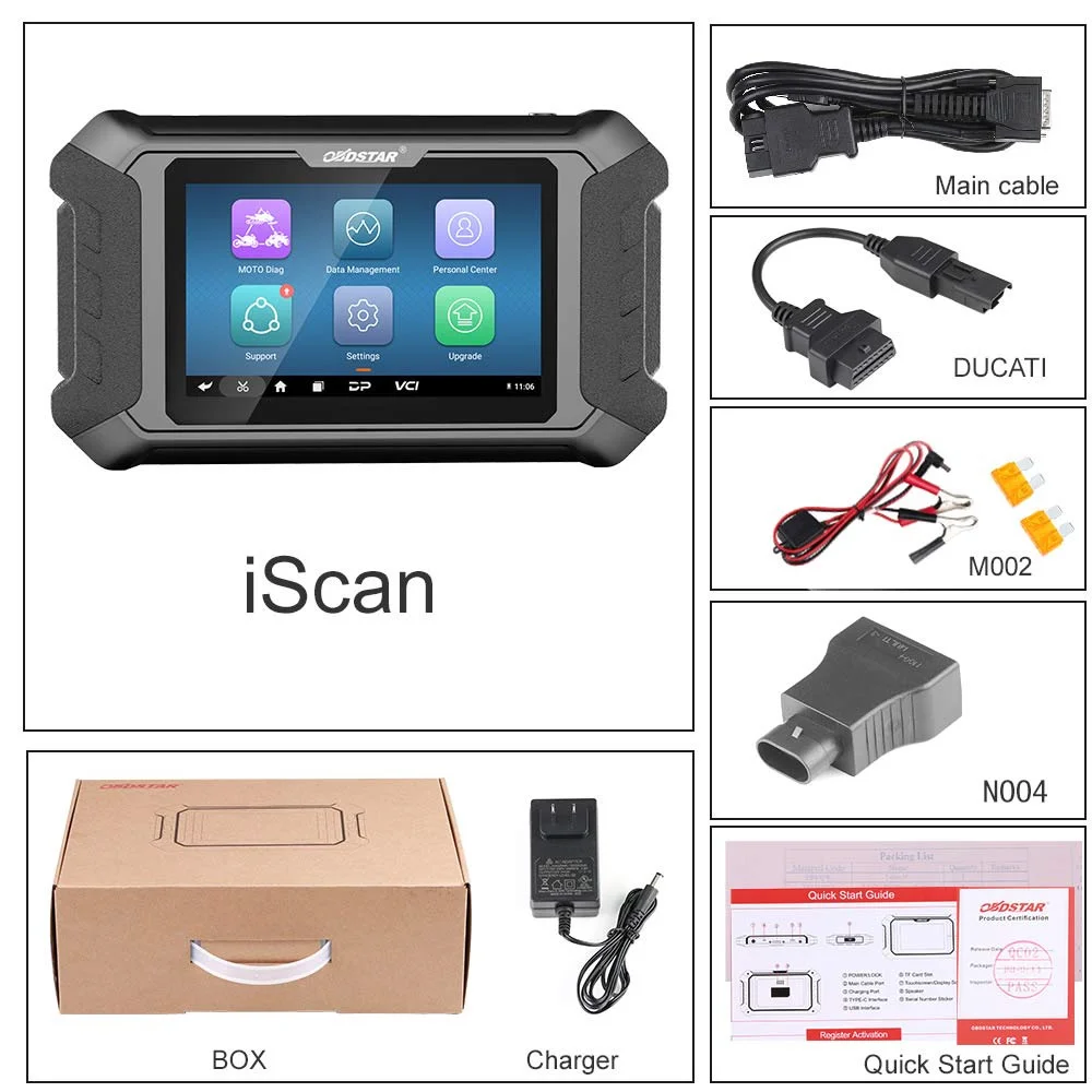 OBDSTAR iScan for DUCATI Motorcycle Diagnostic Tool Support IMMO Programming/ Diagnose / Cluster Calibration