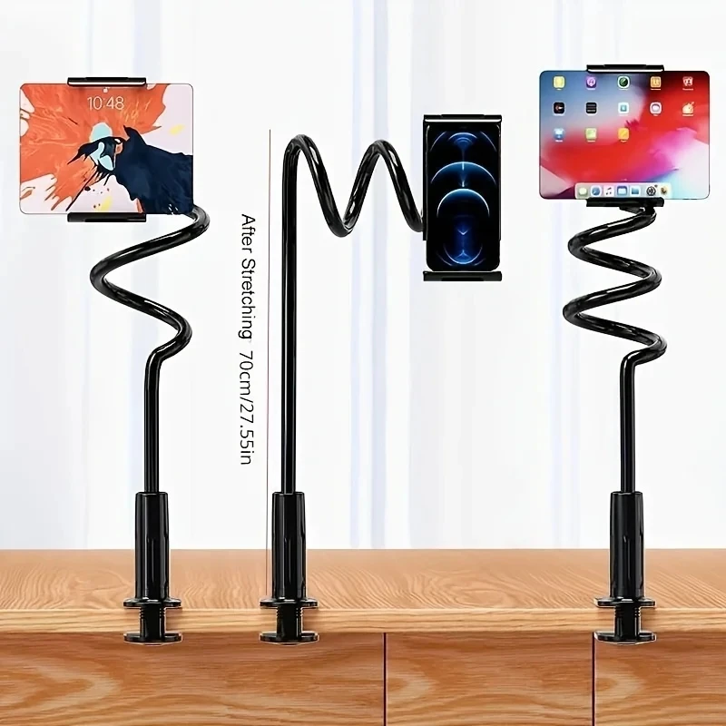 Lazy Bedside Desktop Live Foldable 70cm Mobile Phone Tablet Clip Stand Headrest Holder for IPad Samsung Tabs Xiaomi ASUS