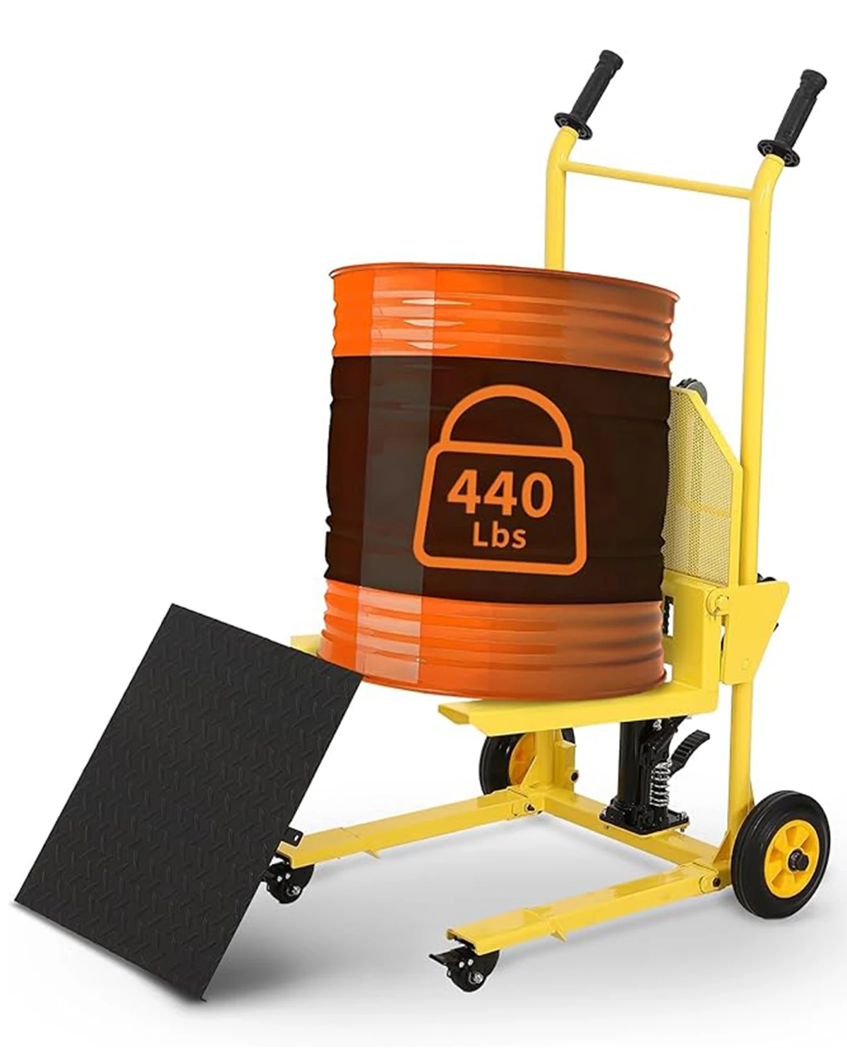 440Lbs Hydraulic Material Lift 36" Max Lift Pallet Stacker Forklift Portable With Steel Platform For Warehouse Workshop