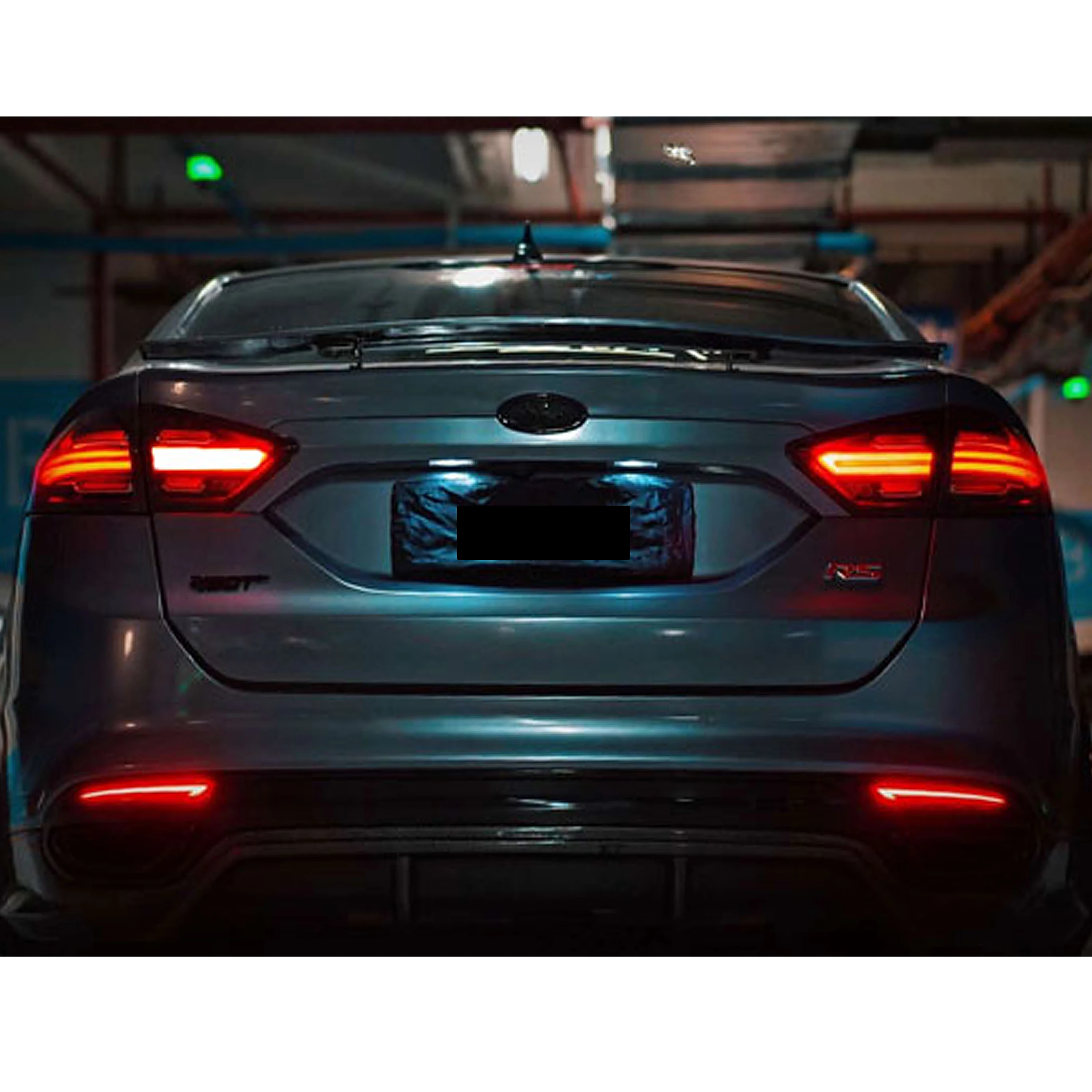 LED Tail Lights for Ford Fusion 2013-2016 S SE Titanium Sequential Turn Signal Start-up Animation Black Rear Lamps Assembly