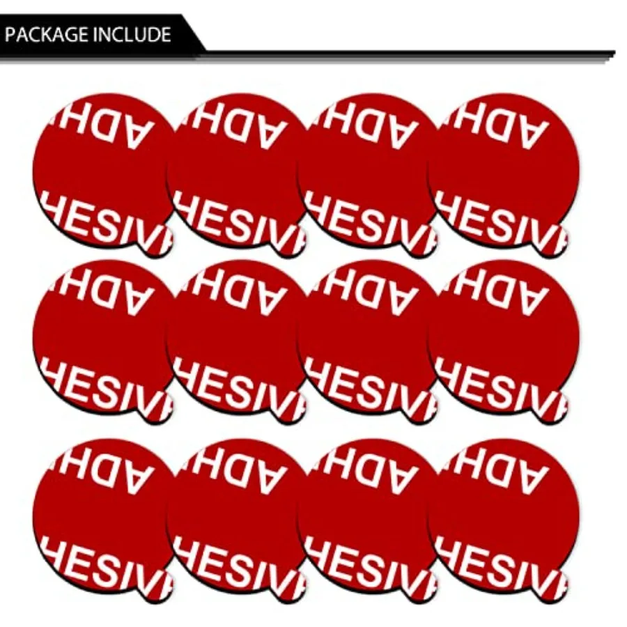 12 PCS Double Sided Adhesive Stickers High Bond Sticky Replacement for Car Magnetic Phone Holder Base Round Tape Compatible wit