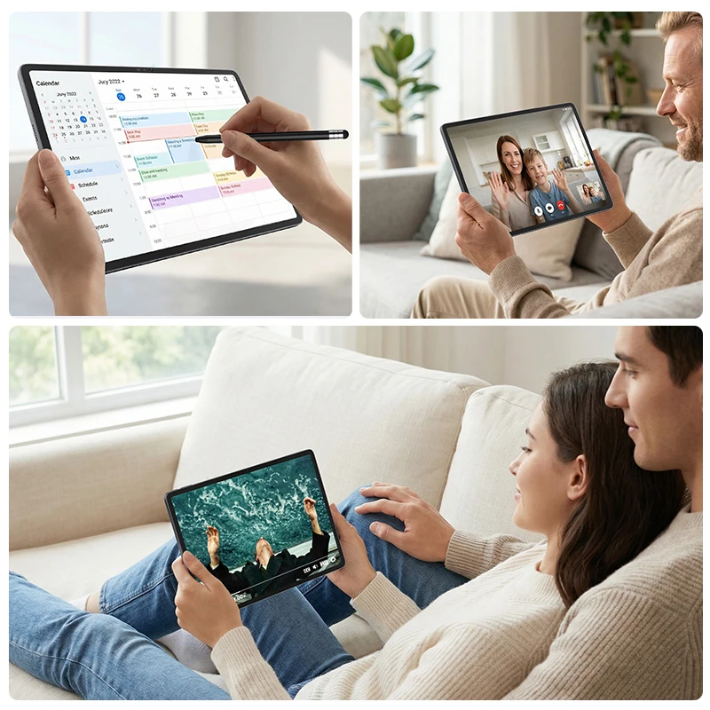 SVITOO Tablet 2026 Android 16 13 Inch 2240 x 1600 2K 90Hz Display Large Screen Unisoc T7300 Octa-Core Processor 8GB RAM Physical Memory 128GB ROM 1TB Expandable 11000mAh Battery 2.4GHz 5GHz WiFi 5 Bluetooth 5.0 GPS Widevine L1 20W Fast Charging With Case