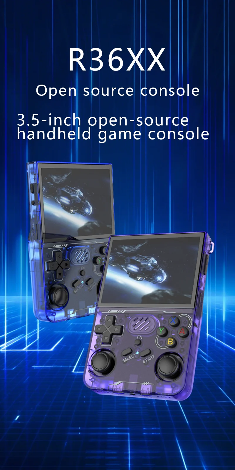 BOYHOM 100% Original R36XX Retro Handheld Game Console with WiFi Online Battle 3.5 inch IPS Screen 15000+ Games Best Gift
