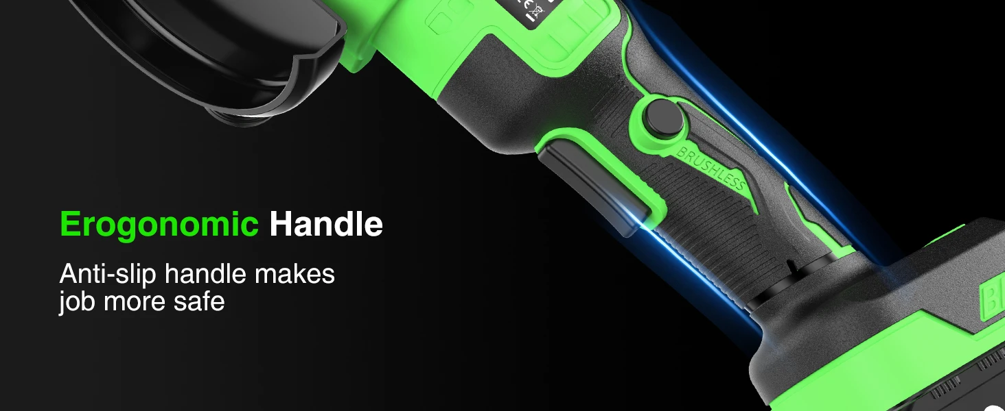 TaskStar 21V Cordless Angle Grinder 115mm 10000RPM 4.0Ah Battery Brushless Electric Polishing Cutting For Makita 18V Battery Pin