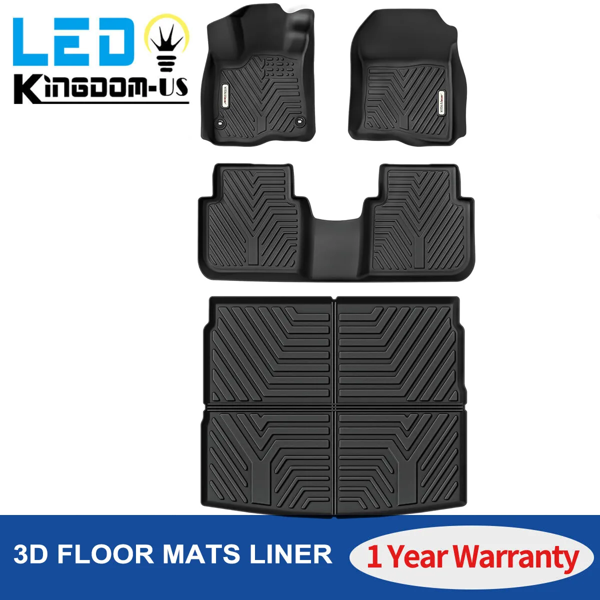 4Pcs 3D Floor Mats + Cargo Liner for 2023-2026 Honda CR-V All Weather TPE Rubber