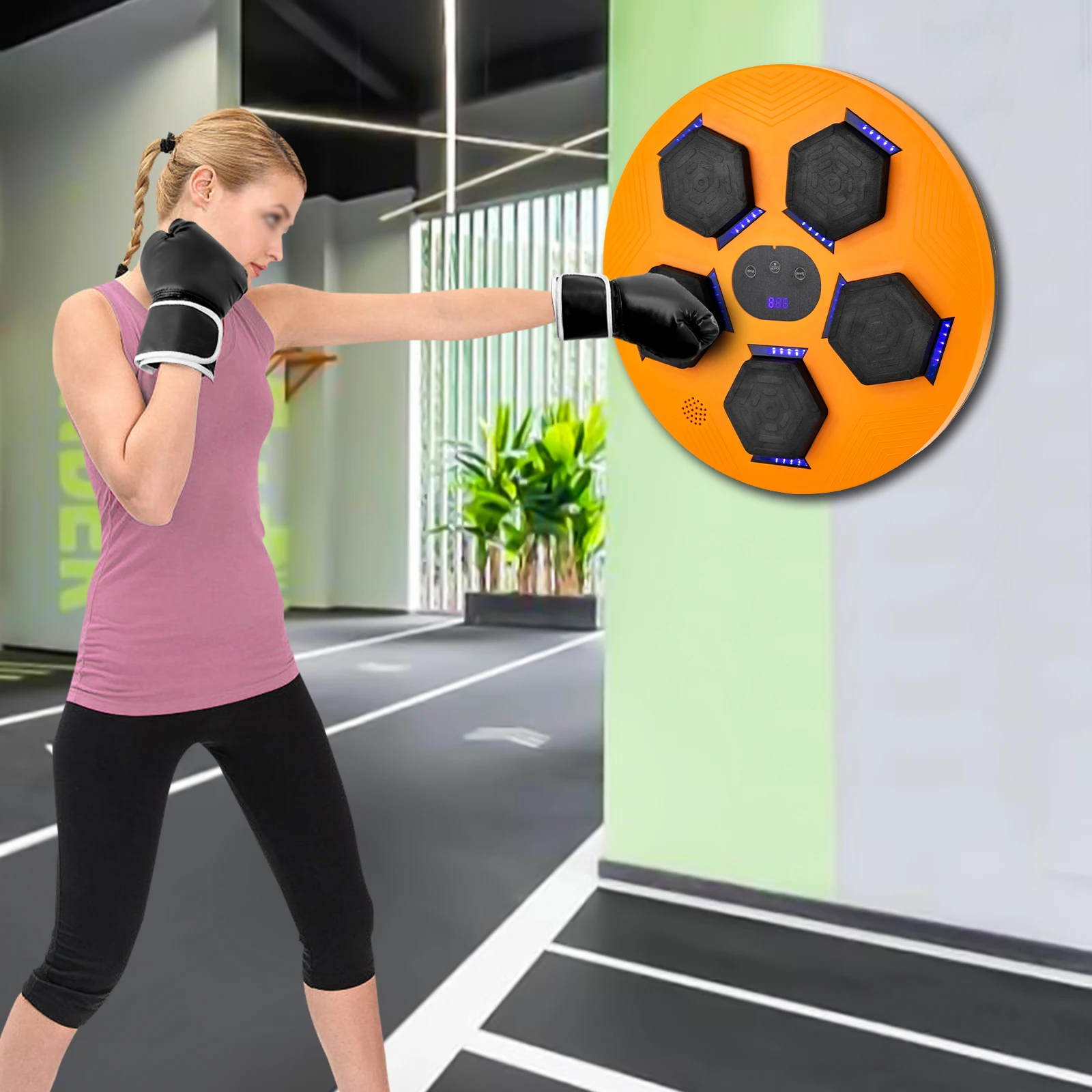 Musical Boxing Target Wall Mount Music Boxer Fitness and Shaping Equipment 200kg Load Capacity Use in Bedroom/Living Room/Gym