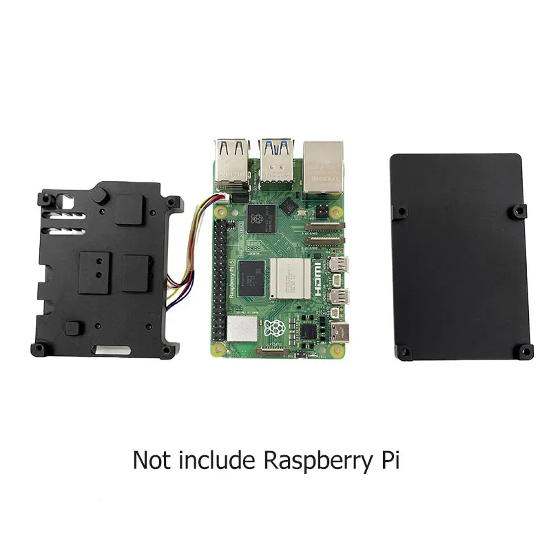 Raspberry Pi 5th Generation Dual Fan Heat Dissipation Case Raspberry Pi 5 Aluminum Alloy Heat Dissipation Protective Case Box