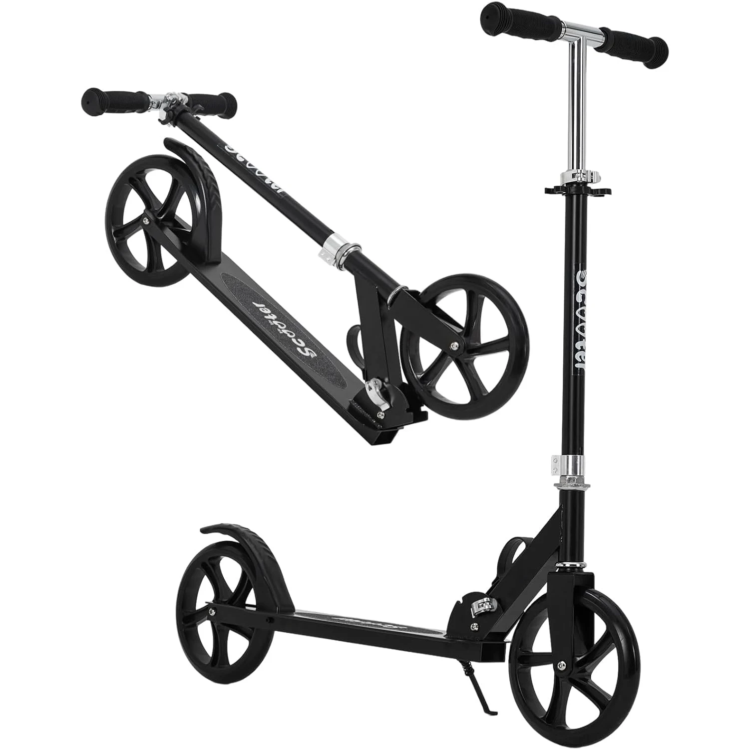 Urban Ride Kick Scooter for Kids Teens & Adults Ages 3-12 Years, Foldable Lightweight Design, Large 2 Wheels, Adjustable Handlebar, Non-Slip Deck & Sturdy Aluminum Frame