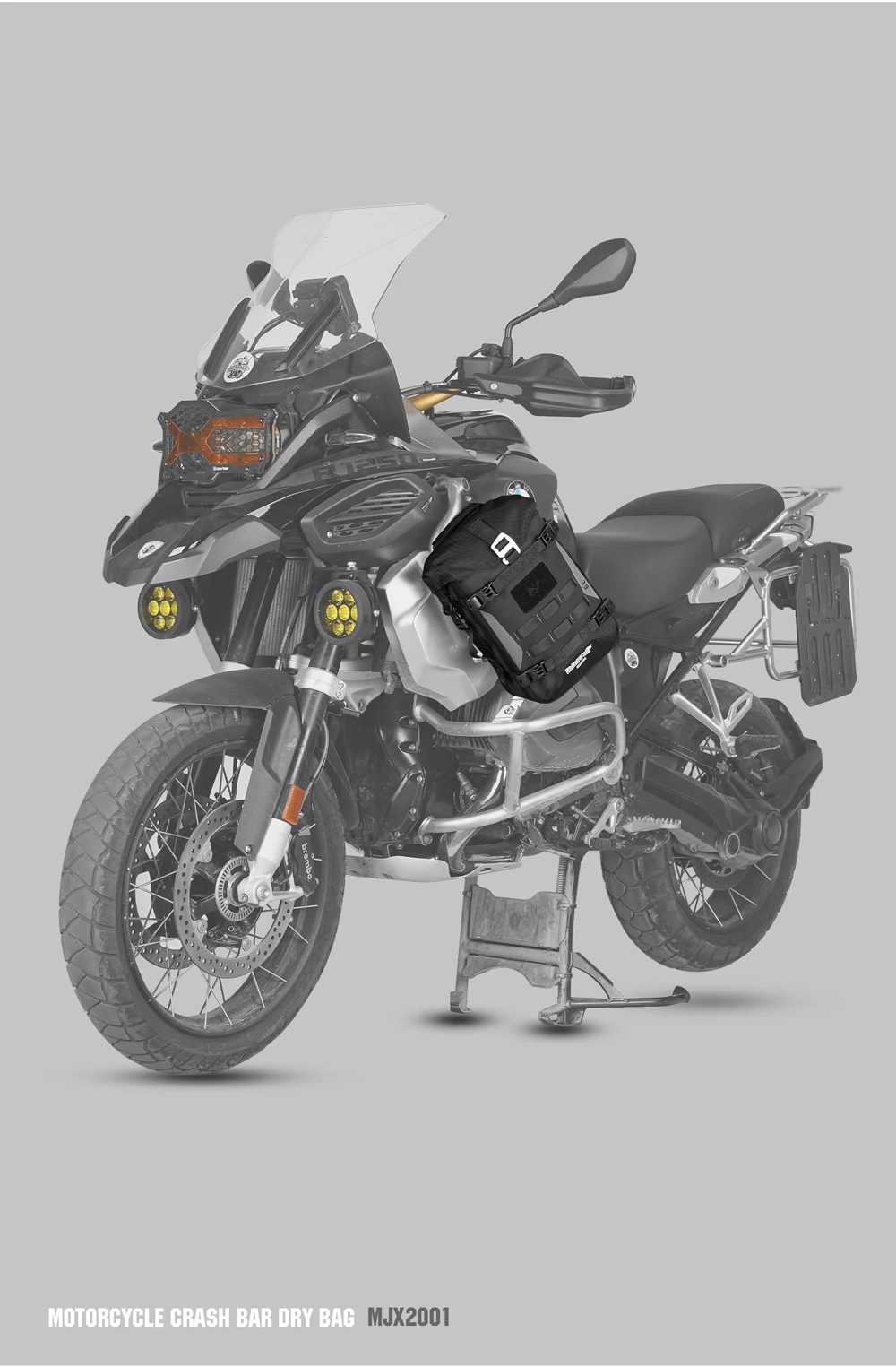 Rhinowalk Motorcycle Bumper Bag Waterproof Frame Crash Bar Pack Outdoor Cycling Tool Placement Bag With Inner Support Board