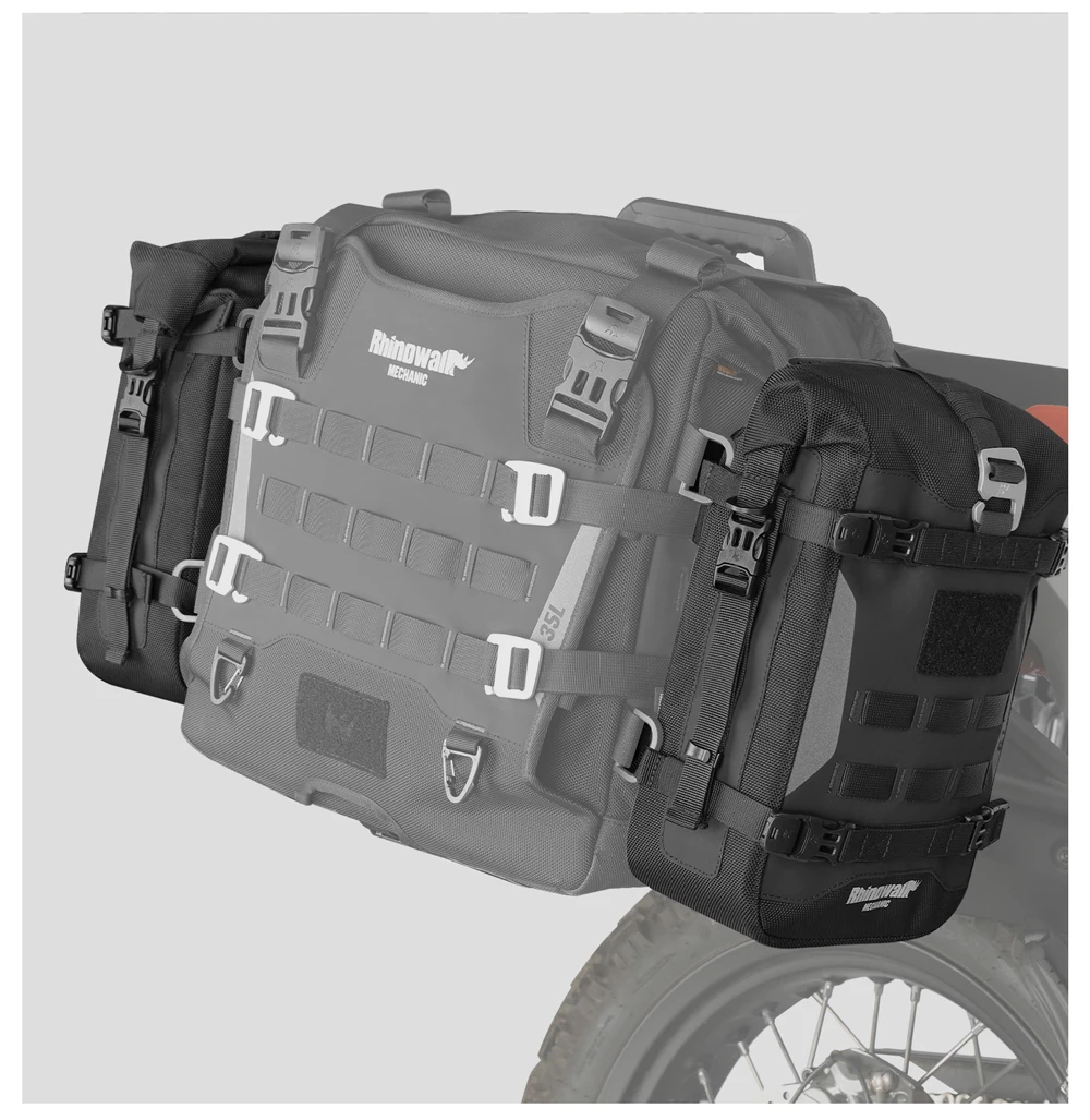 Rhinowalk Motorcycle Bumper Bag Waterproof Frame Crash Bar Pack Outdoor Cycling Tool Placement Bag With Inner Support Board