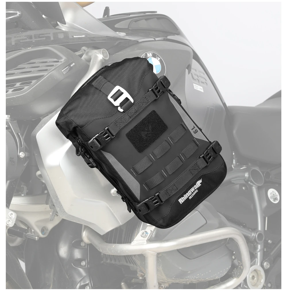 Rhinowalk Motorcycle Bumper Bag Waterproof Frame Crash Bar Pack Outdoor Cycling Tool Placement Bag With Inner Support Board