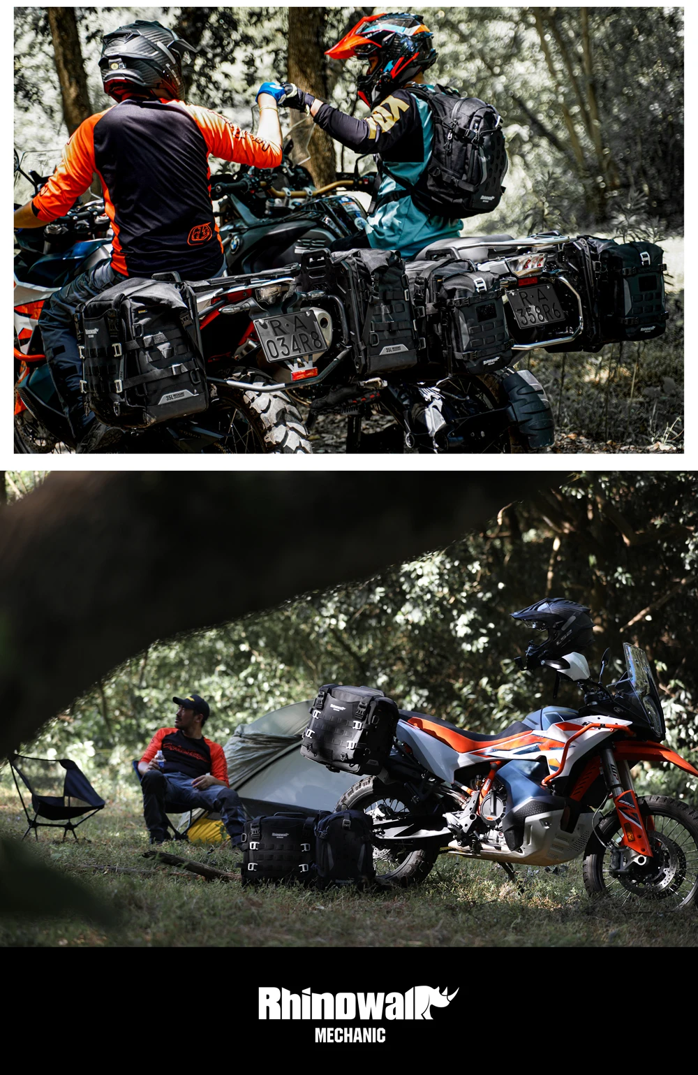 Rhinowalk Motorcycle Bumper Bag Waterproof Frame Crash Bar Pack Outdoor Cycling Tool Placement Bag With Inner Support Board