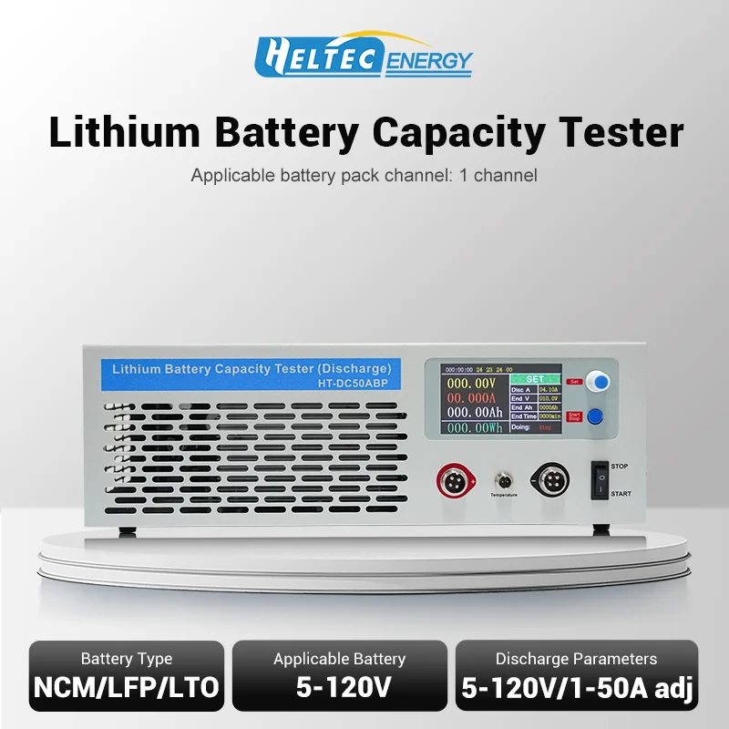 Heltec 120V 50A Battery Discharge Tester/Electronic Load Capacity Tester Lithium/Lifepo4 Lead Acid Battery Discharge Machine