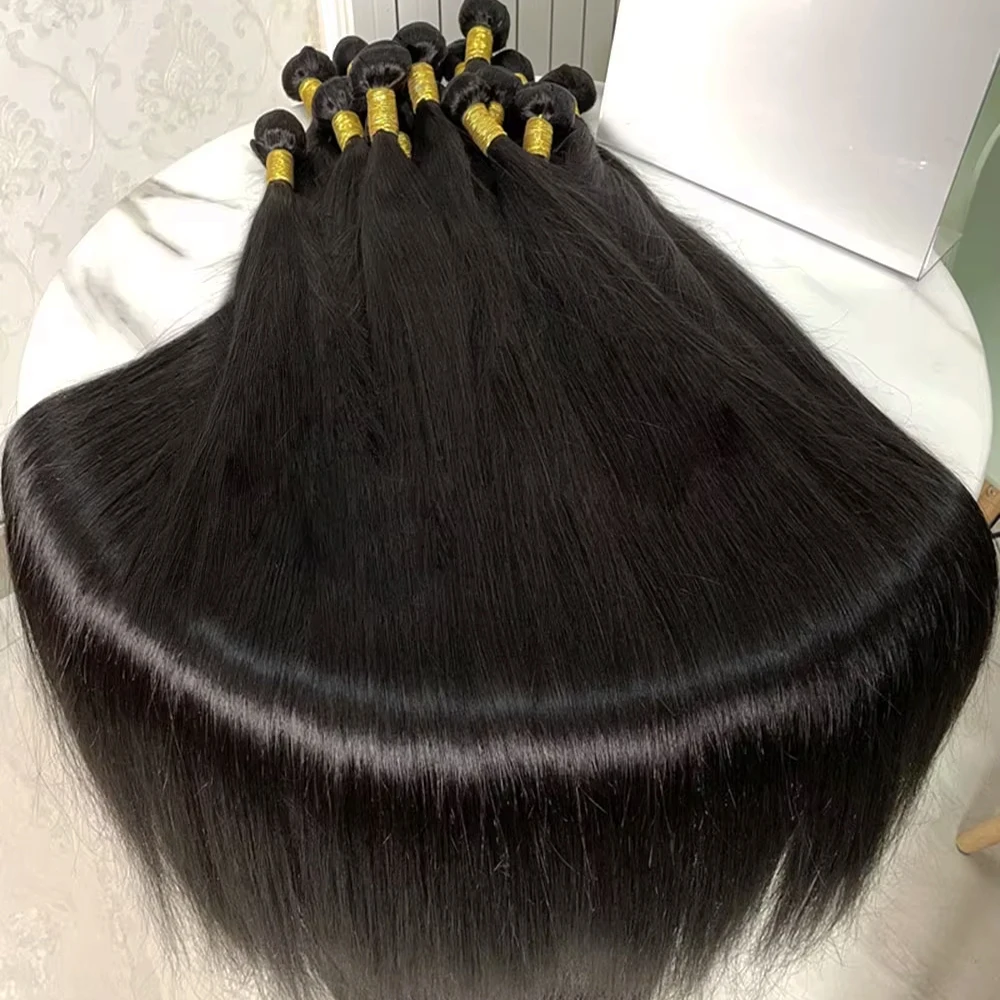 Straight Human Hair Bundles 28 30 inch Raw Brazilian Hair Weave Bundles Sew In Remy Hair Extensions 3 4 Bundles Virgin Hair Weft