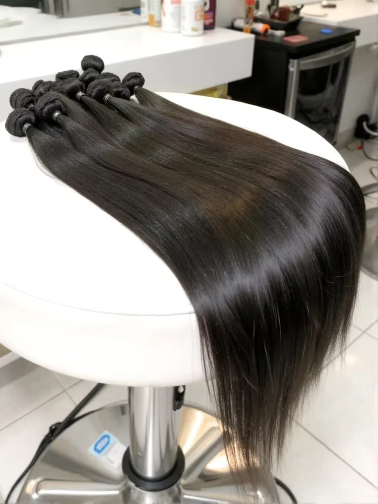 Straight Human Hair Bundles 28 30 inch Raw Brazilian Hair Weave Bundles Sew In Remy Hair Extensions 3 4 Bundles Virgin Hair Weft