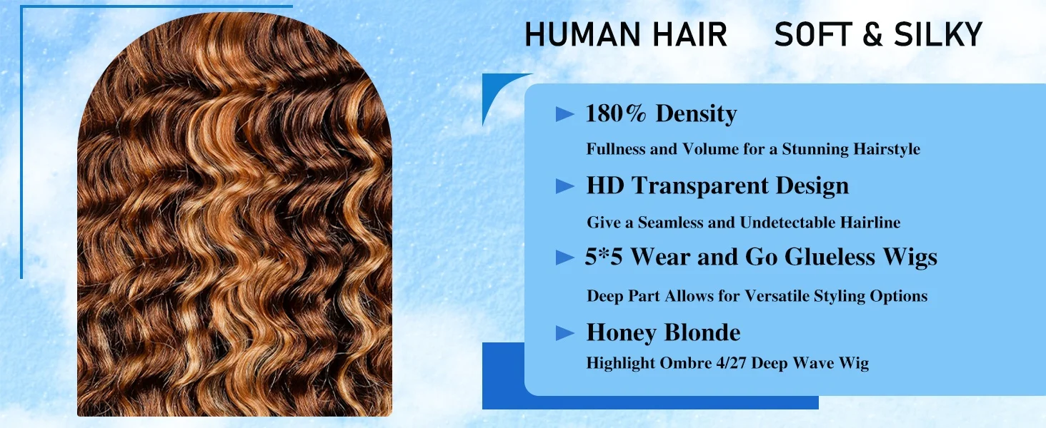 Ombre Highlight Bob Wigs Human Hair 4/27 Highlight Glueless Wig Deep Wave Curly Honey Blonde Lace Front Bob Wigs Ready To Wear