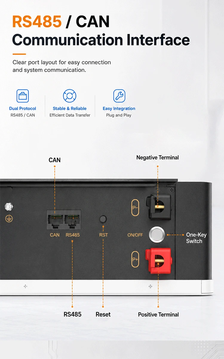 Jsdsolar 25.6V 100Ah LiFePO4 Battery 100A BMS 2560Wh Solar Lithium Iron Phosphate Battery 6000+ Cycles CAN RS485  For Solar Power System