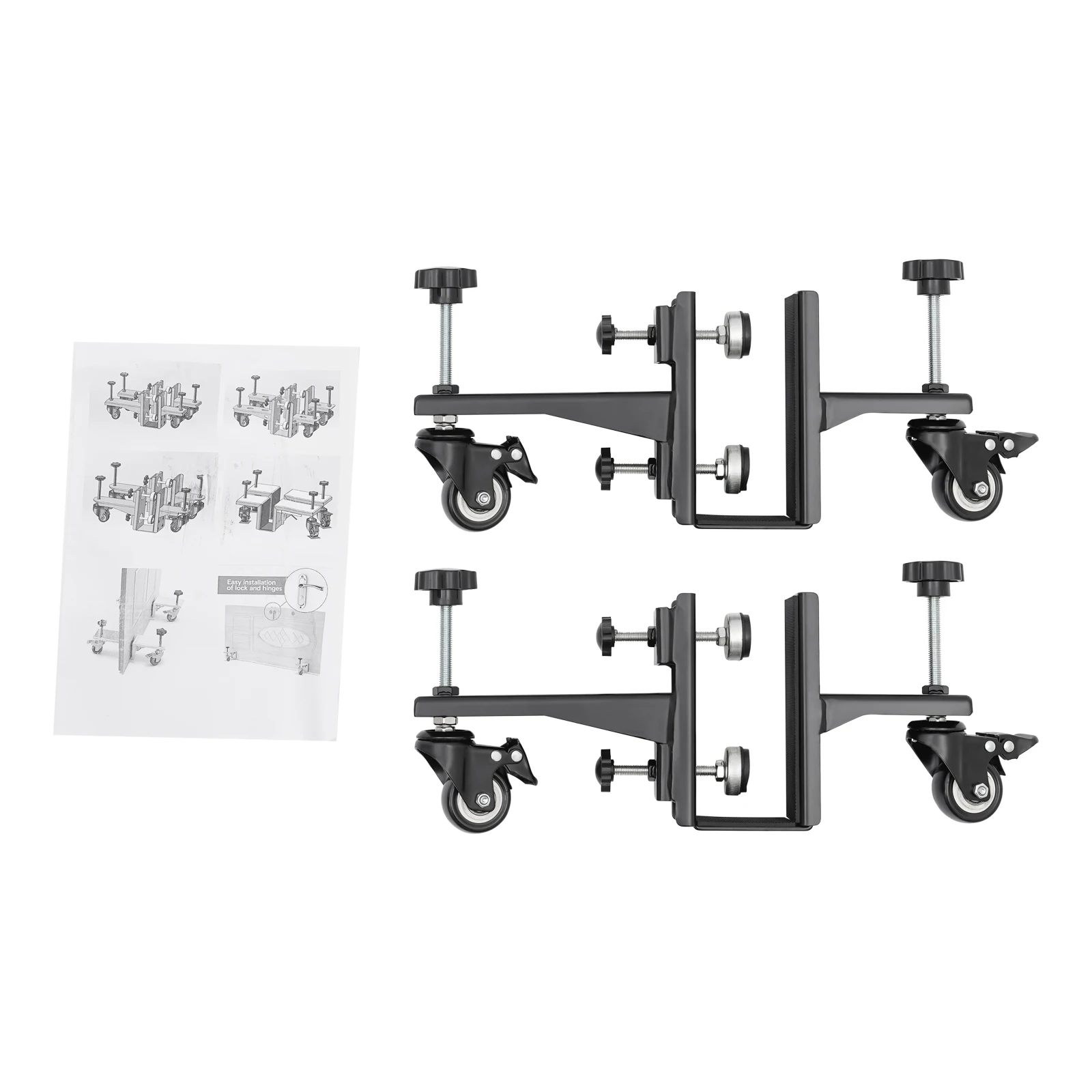 2pcs Door Installation Tools Portable Home Door Positioning fixture w/Pressure Plate Holder for Doors with thickness of 1-2.375in