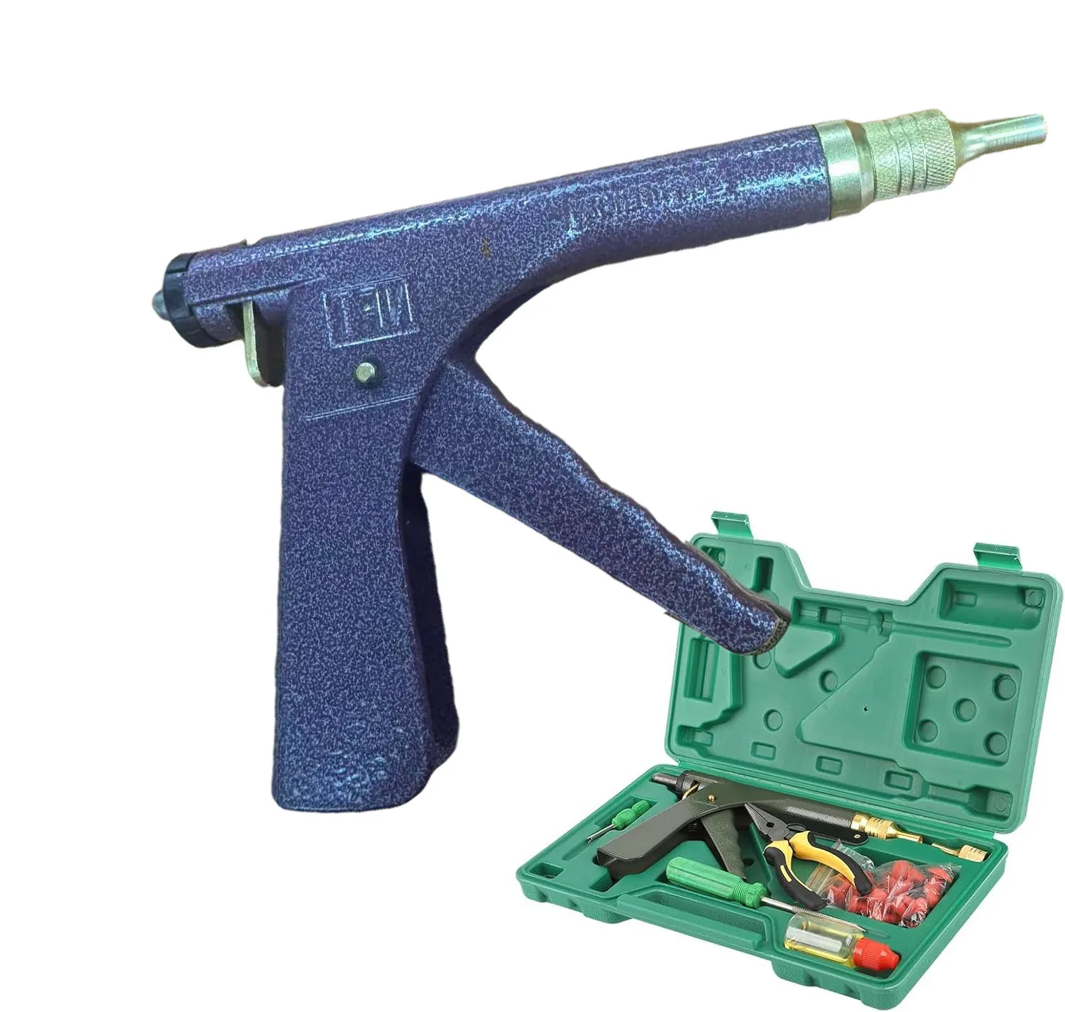 Car Rapid Plug Tire Repair Kit,Tubeless Car Wheel Vacuum Tyre Repair Tool Kit Vacuum Tire Repair Gun Kit with Mushroom Plugs